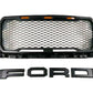 <transcy>Parrilla estilo Raptor con LED ámbar y letras negras para Ford F-150, 2018-2020</transcy>